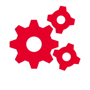 red settings icon